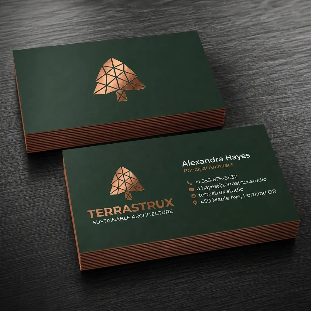 Foil-stamped card suite — Print